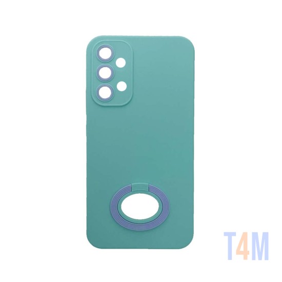 Silicone Case with Support Ring for Samsung Galaxy A13 4g Green